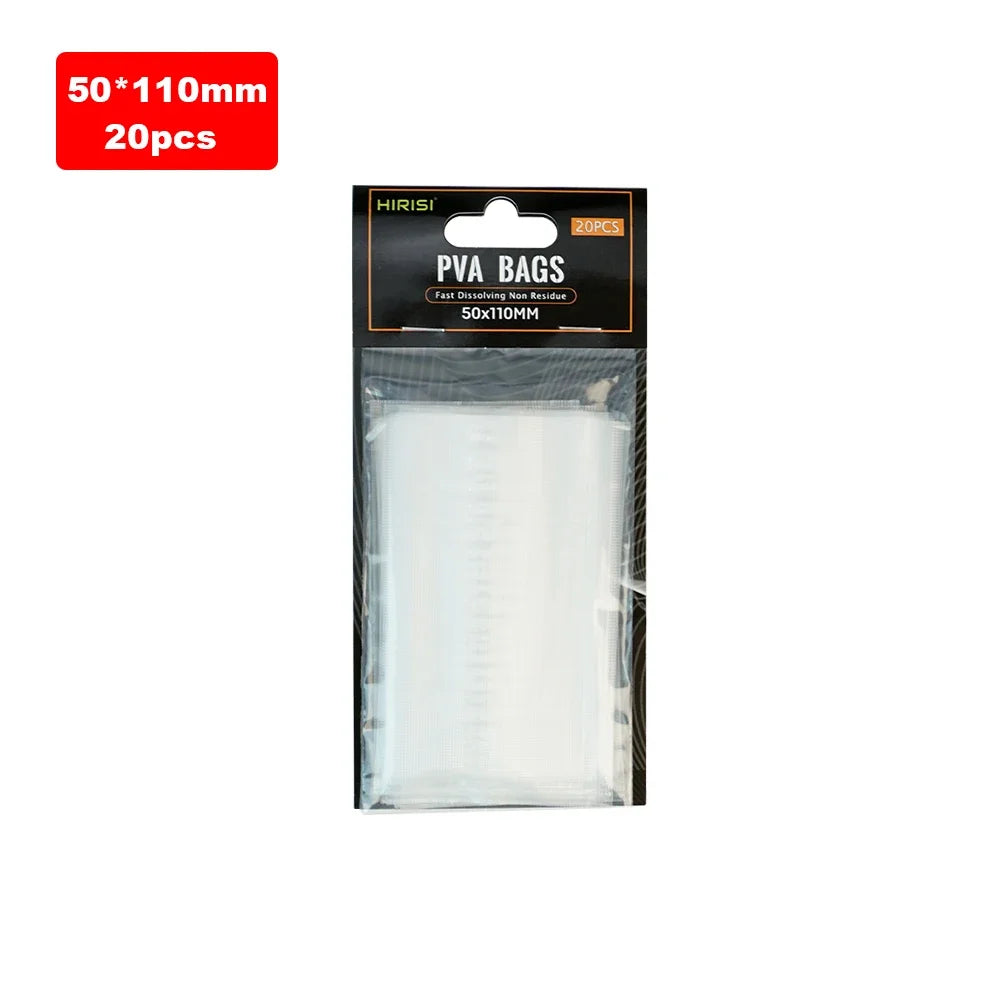 Sachets PVA Pêche à la Carpe — 20 pièces | Dissolution Rapide