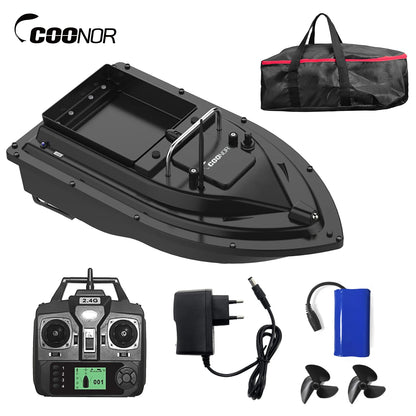 Bateau amorceur GPS camouflage – 16 points GPS – Retour auto – Double moteur – Charge 2kg – Pêche carpe