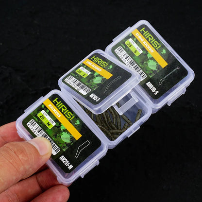 Aligneurs hameçons Hirisi AH251 – Pack 25 pièces – Taille M ou L – D-Rig anti-emmêlement – Pêche carpe