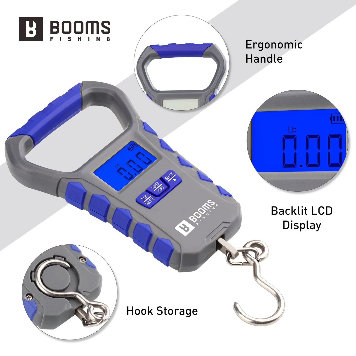 Balance pèse-poisson électronique Booms Fishing 30kg – Portable – Pêche, bagages, cuisine