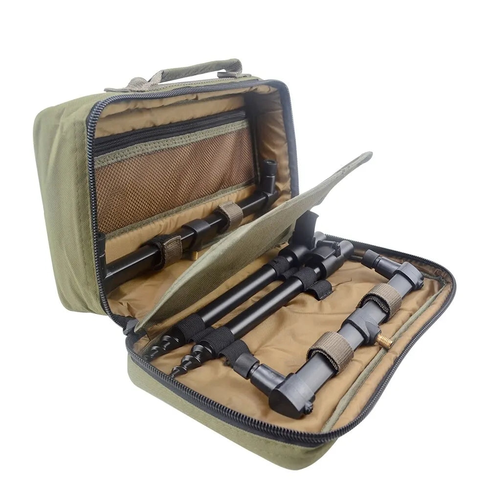 Set carpe Hirisi – Sac de transport + 2 buzz bars + 2 bank sticks aluminium – Pêche carpe