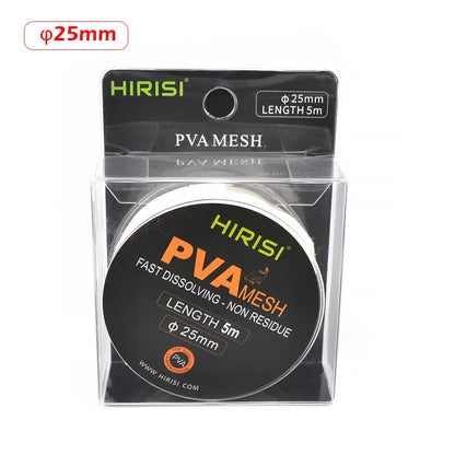 Filet PVA Hirisi 25mm – 5 mètres – Dissolution rapide pour pêche à la carpe