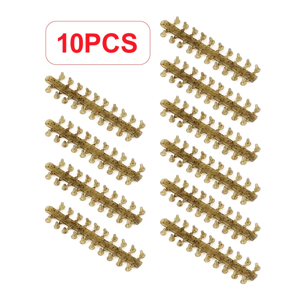 Perles en caoutchouc Hirisi – 10 cartes x 20 pièces – Anti-glisse – Montages carpe Hair Rig