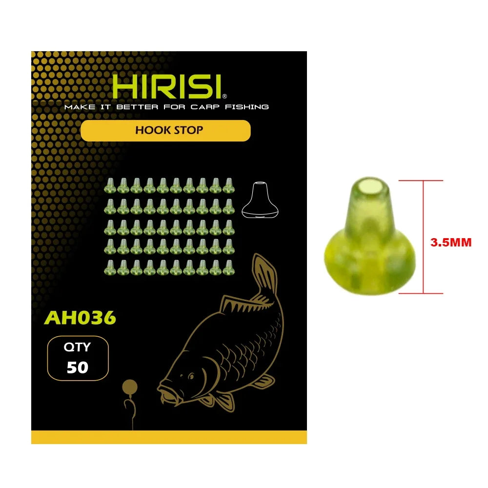 Stop émerillons Hirisi AH036 – 50 pièces – Caoutchouc – Vert et Blanc