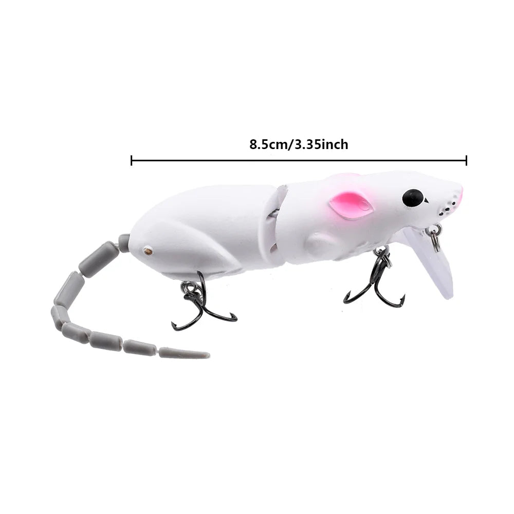 Leurre souris artificiel articulé 15.5cm – Swimbait topwater – Brochet, Bass, Perche