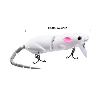 Leurre souris artificiel articulé 15.5cm – Swimbait topwater – Brochet, Bass, Perche