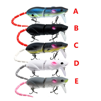 Leurre souris artificiel articulé 15.5cm – Swimbait topwater – Brochet, Bass, Perche