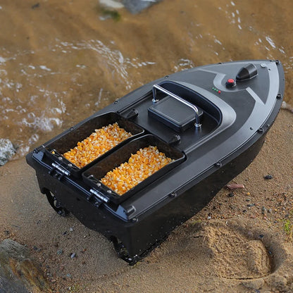 Bateau amorceur télécommandé RC avec GPS – 500m – Batterie 5200mAh – 2 trémies