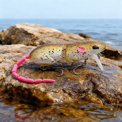 Leurre souris artificiel articulé 15.5cm – Swimbait topwater – Brochet, Bass, Perche