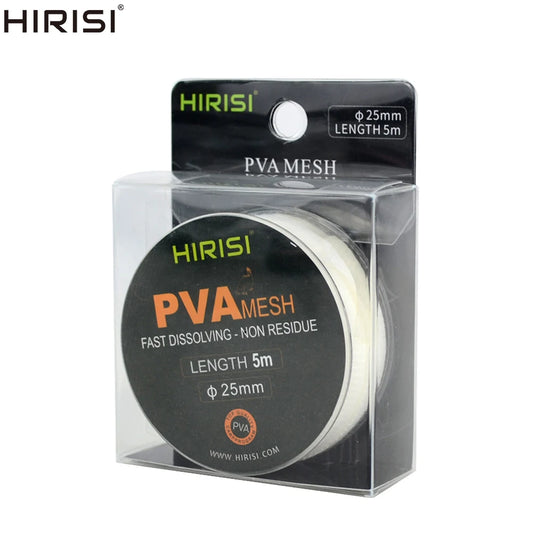 Filet PVA Hirisi 25mm – 5 mètres – Dissolution rapide pour pêche à la carpe