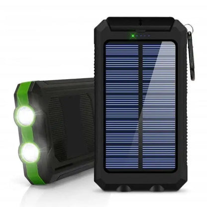Batterie externe solaire 80000mAh – Lampe LED puissante – Boussole – Double USB – Charge rapide 20W