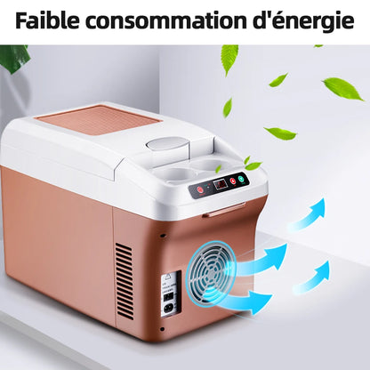 Glacière électrique portable 15L – Froid & Chaud – 12V/24V/220V – Voiture & Maison – Camping Pêche