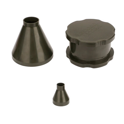Broyeur d'appâts Hirisi WB22 – Boilies et pellets – Entonnoir intégré – 2 embouts PVA – Pêche carpe