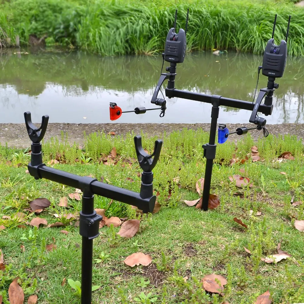 Set carpe Hirisi – Sac de transport + 2 buzz bars + 2 bank sticks aluminium – Pêche carpe