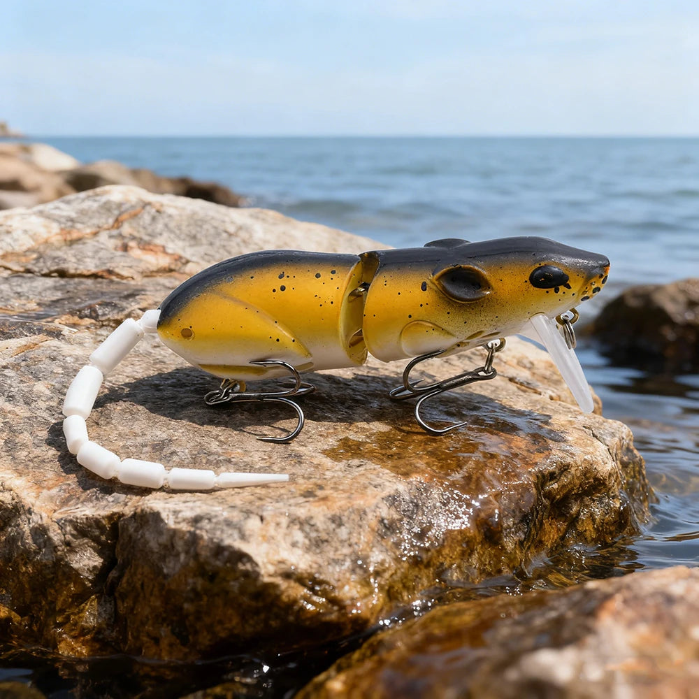 Leurre souris artificiel articulé 15.5cm – Swimbait topwater – Brochet, Bass, Perche