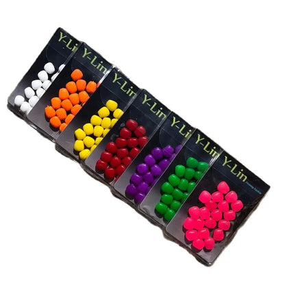 Maïs artificiel coloré pour la pêche – Sachet de 20 pièces – 7 couleurs