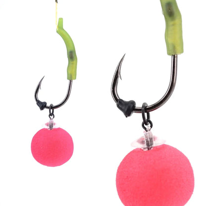 Stop-hameçons en caoutchouc Hirisi AH035 – 100 pièces – Noir, Blanc, Vert – Montages carpe
