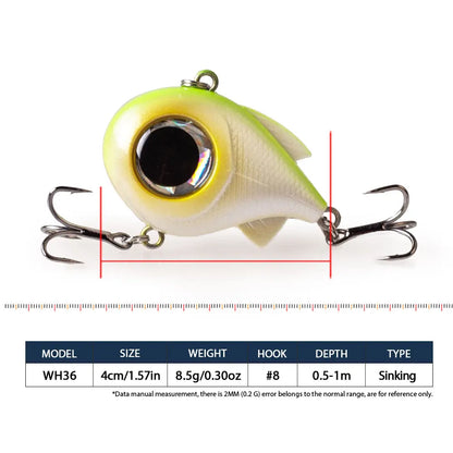 Leurre dur VIB coulant Hanlin 4cm 8.5g – Bille vibrante – Brochet, Perche, Bass – 8 couleurs