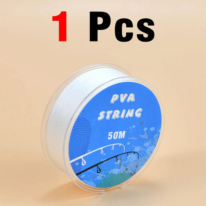 Filet PVA soluble 50m – Corde tressée pour pêche à la carpe