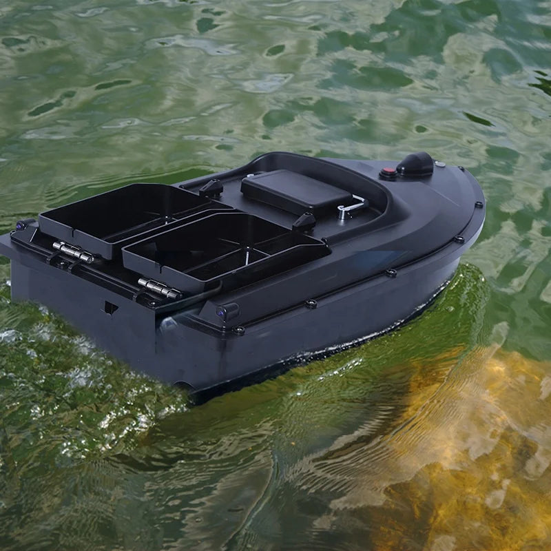 Bateau amorceur télécommandé RC avec GPS – 500m – Batterie 5200mAh – 2 trémies