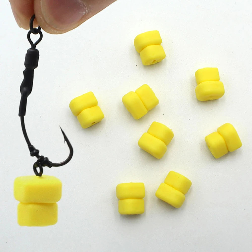 Faux maïs double artificiel pour pêche – 10 pièces – Appât équilibrant pop-up