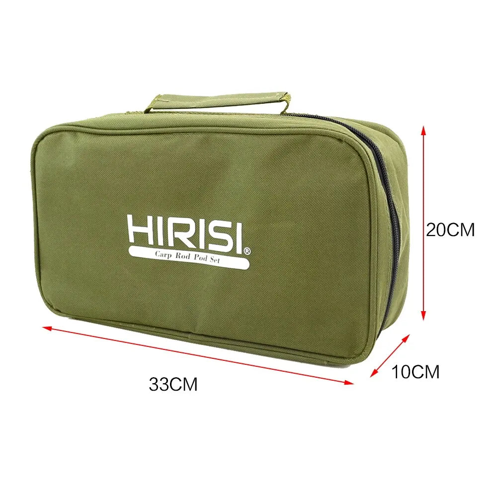 Set carpe Hirisi – Sac de transport + 2 buzz bars + 2 bank sticks aluminium – Pêche carpe