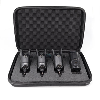 Set alarmes de touche sans fil Hirisi HRS1 – 3 ou 4 alarmes + récepteur – LED multicolores – 120m – Pêche carpe